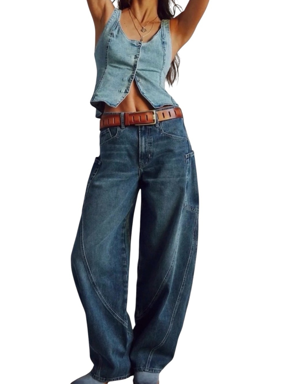 Free People We The Free Sugar And Spice Barrel Jeans Size31